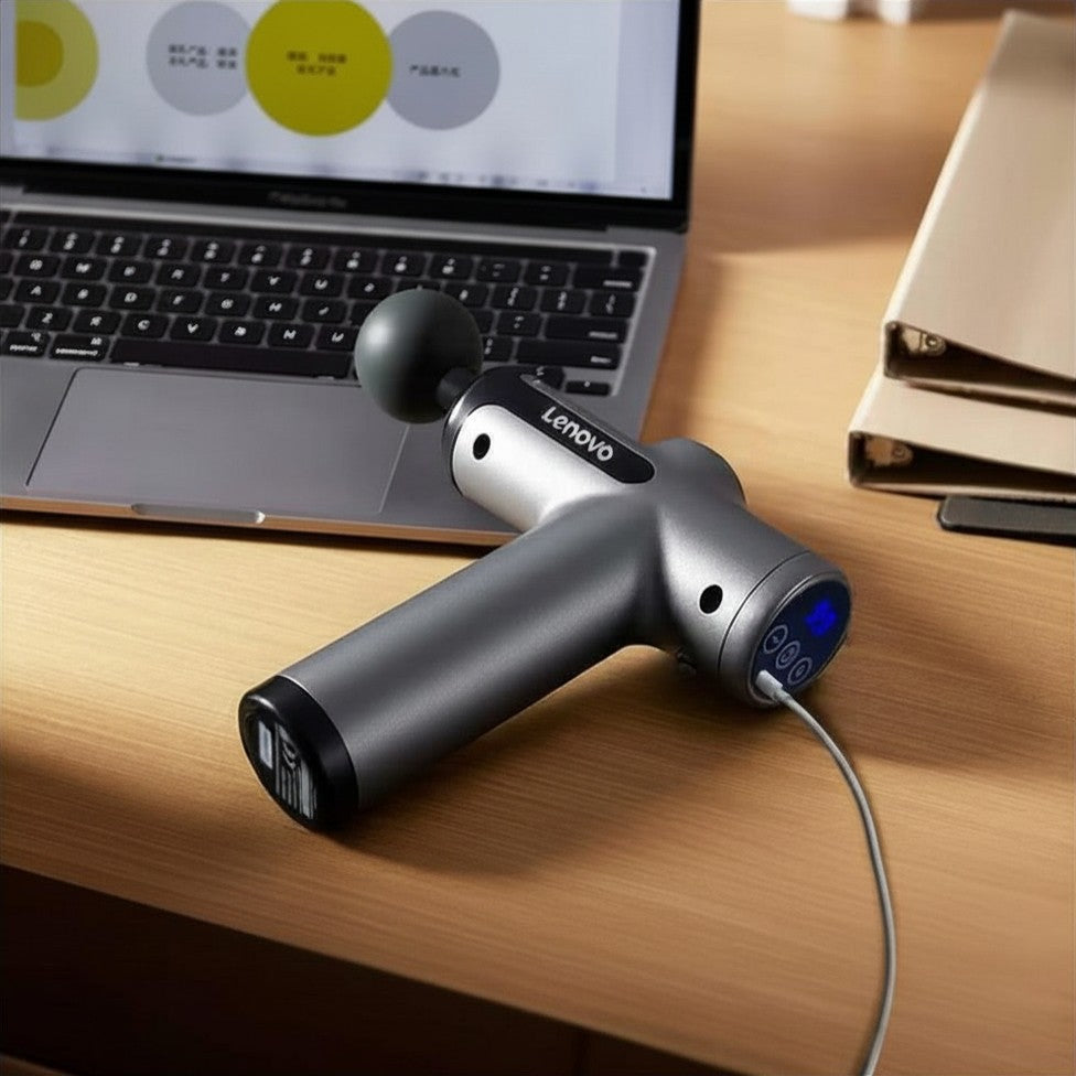 LENOVO THERAGUN MASSAGE GUN W/ TRAVEL BAG