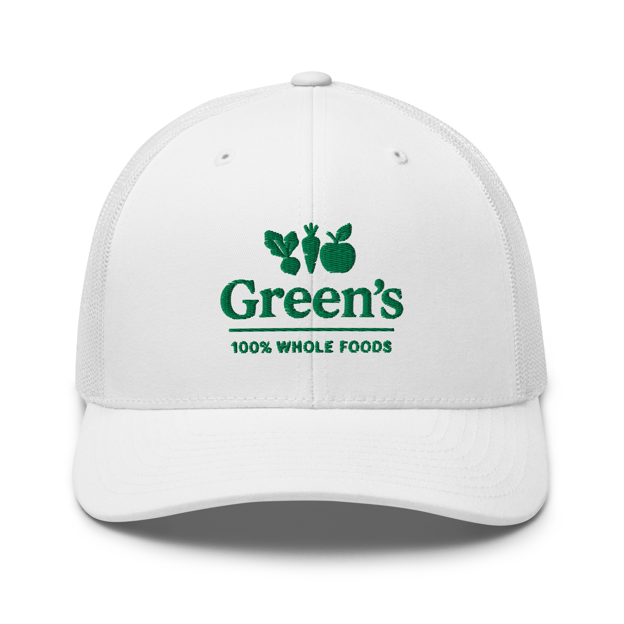 GREEN'S WHOLE FOODS TRUCKER HAT (WHITE)