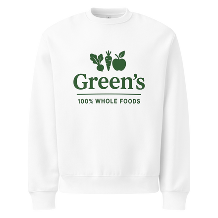GREEN'S WHOLE FOODS BIG LOGO CREW NECK